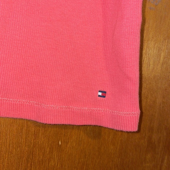 •TOMMY HILFIGER•CORAL RIBBED CROCHET STRAPS NECKLINE TANK TOP BLOUSE SIZE XL EUC - Picture 6 of 7